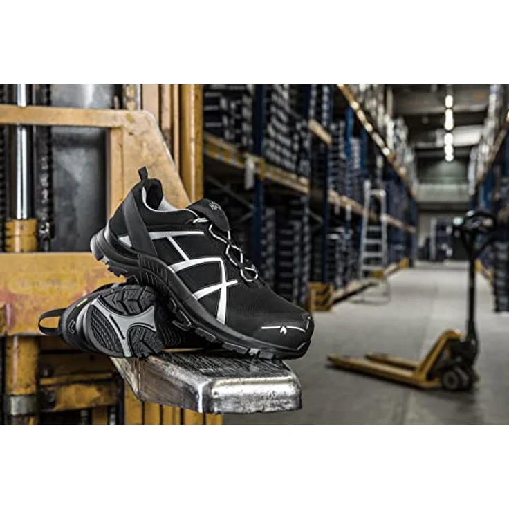 HAIX Black Eagle Safety 41.1 Low Arbeitsschuh, Sicherheitsklasse S1P, glasfaserverstärkte Zehenschutzkappe, metallfreier Durchtrittschutz, schwarz – Bild 3