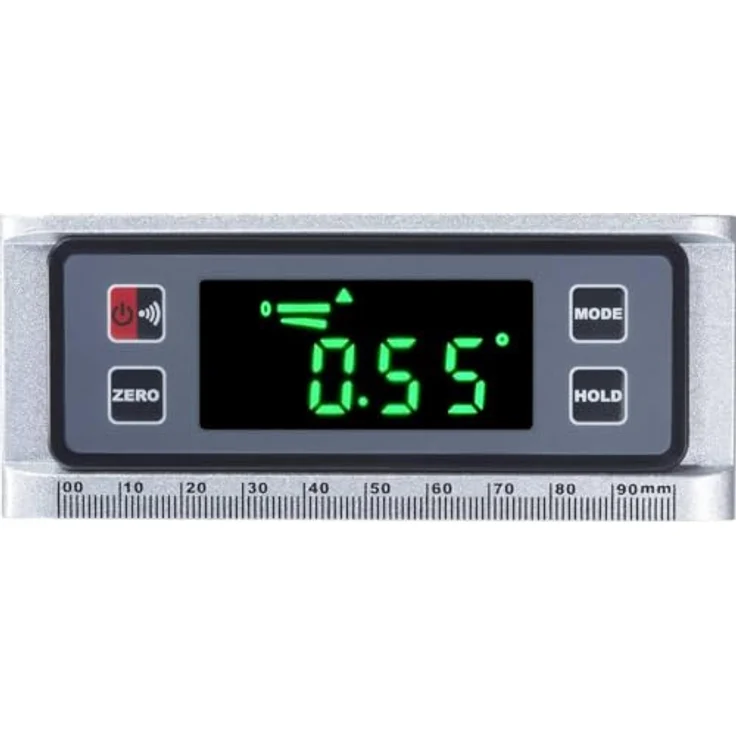 Toolcraft TO-9616512 Digitaler Winkelmesser 360 ° mit Traffic Light LED-Technologie, Flip-Display und Hold-Funktion – Bild 2