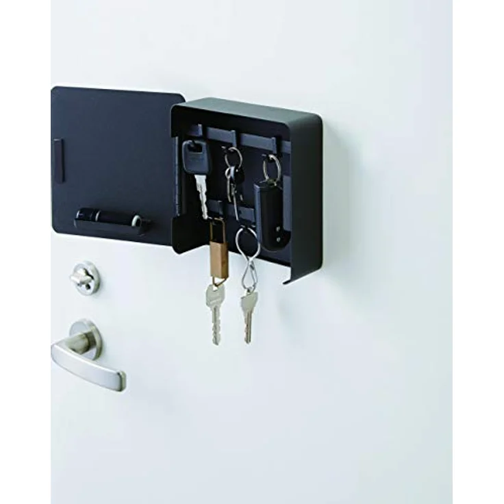 YAMAZAKI 4800 TOWER Magnetischer Schlüsselkasten, schwarz, Stahl, minimalistisch, 15.8 x 5.5 x 15.8 cm – Bild 4