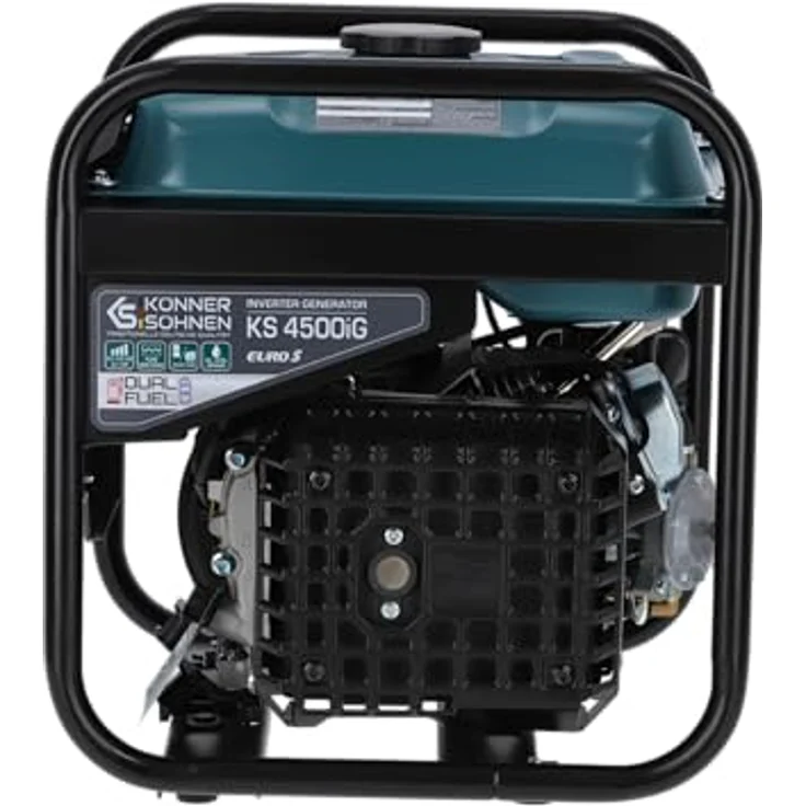 KÖNNER & SÖHNEN Stromerzeuger KS 4500iG, Hybrid Inverter 4.5kW (Benzin/LPG), Dual Fuel, Reine Sinuswelle, 13L Tank, Eco-Modus, 230V Anschlüsse – Bild 4