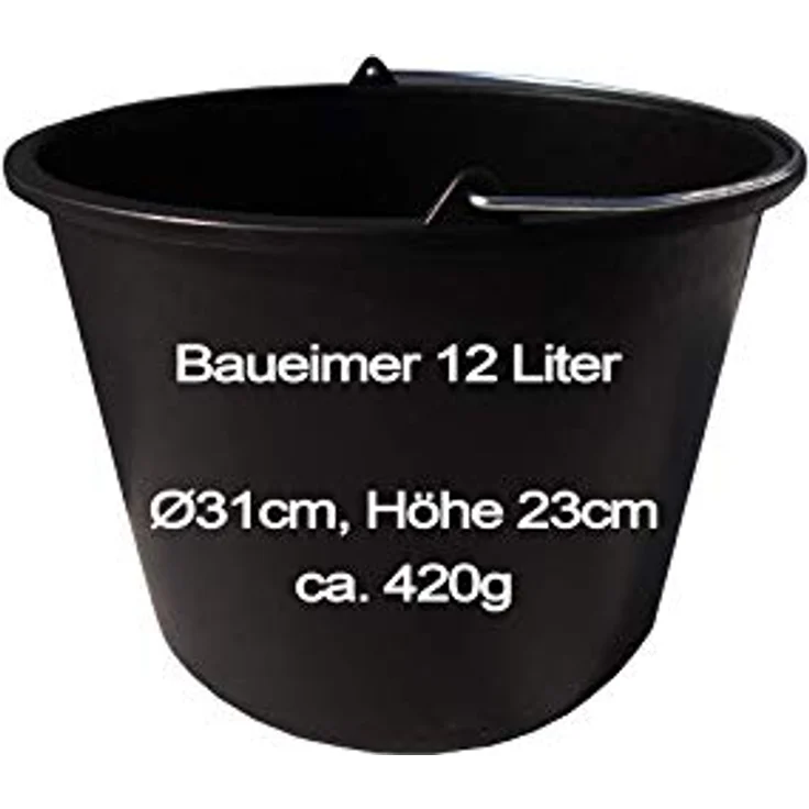 5 Stk. 12 Liter Baueimer Mörteleimer Putzeimer Maurereimer Eimer - 5 Baueimer - Preisvergleich – Bild 4