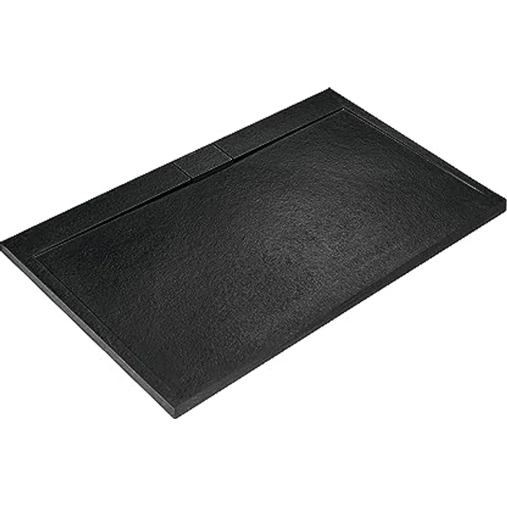 Ideal Standard Ultra Flat S i.life, Rechteckige Duschwanne 180 x 100 cm aus Kunstharz, rutschfest, mattes Finish, Schwarz – Bild 1