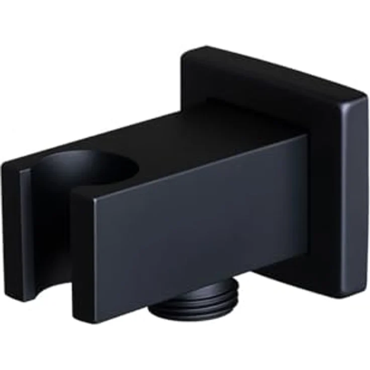 Belvit Hansgrohe Vernis Unterputz Wannenarmatur Set, Duschset mit 30x30 cm Regendusche, Handbrause, Brausearm und Duschschlauch, Schwarz, ohne iBox – Bild 2