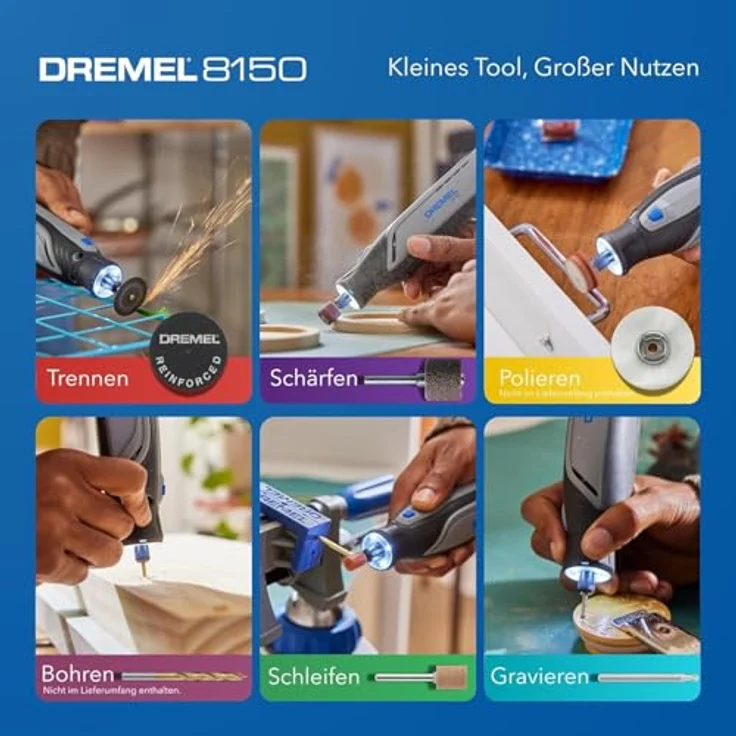 Dremel F0138150JA Akku-Multifunktionswerkzeug 7,2 V, kompakt und bürstenlos mit 20 Zubehörteilen und USB-C-Ladekabel – Bild 6