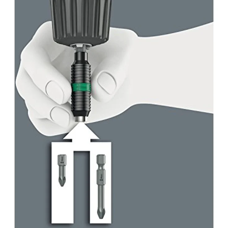 Wera Bithalter Rapidaptor 897 / 4R BiTorsion, Schnellwechselfutter mit BiTorsionsbereich und einhandbedienung, 1/4" Antrieb – Bild 6