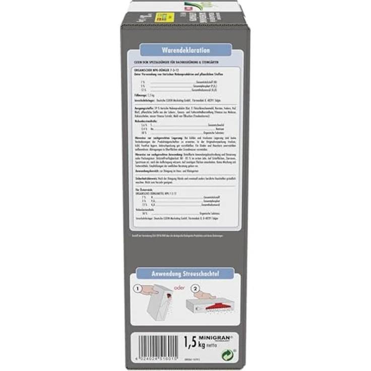 Cuxin DCM Spezialdünger für Dachbegrünung & Steingärten, 1,5 kg – Bild 4