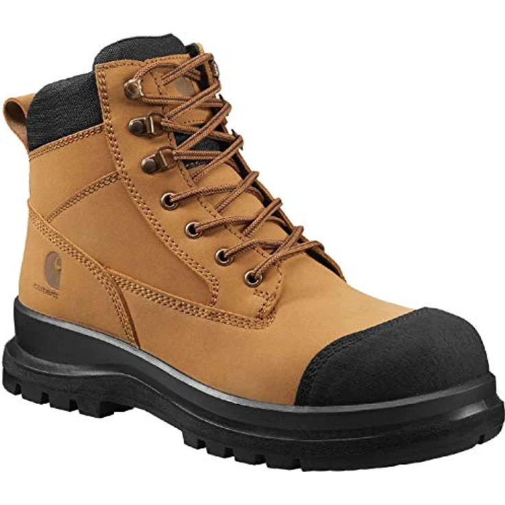 Carhartt Detroit 6 S3 F702923 Sicherheitsschuh, wasserdicht mit Glasfaser-Zehenschutz, YKK-Reißverschluss, Vibram-Sohle, schwarz – Bild 2