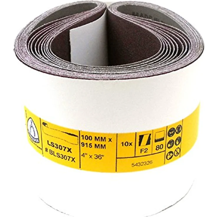 Klingspor LS307X Schleifband, 100 x 915 mm, Körnung P150, reißfeste Gewebeunterlage, 5 Stück, für Holz & Metall, Profiqualität – Bild 2