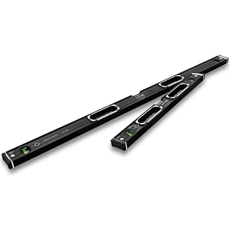 Stabila Wasserwaagen-Set 196-2 Dark Shadow, 2-teilig: 61 cm, 122 cm, Anthrazit-Mattbeschichtung