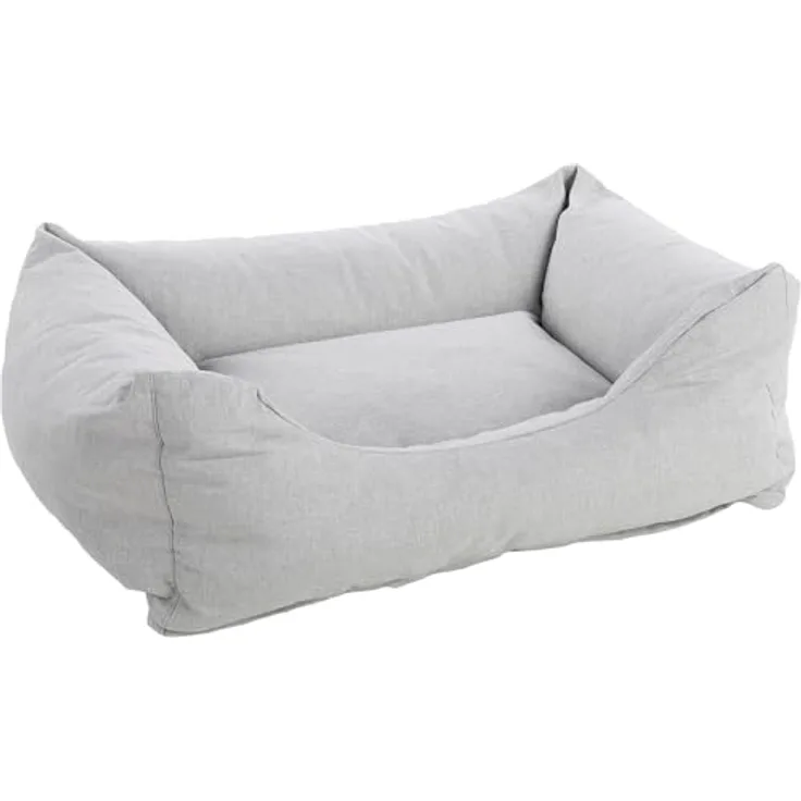 Flamingo Korb Geneve Rechteck Grau 65x50x20cm, Textil mit abnehmbarem waschbarem Bezug