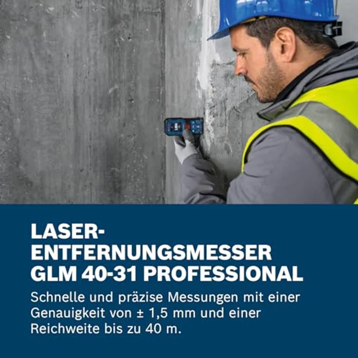 Bosch Professional GLM 40-31, Laser-Entfernungsmesser mit 40m Reichweite, robust und IP65-zertifiziert – Bild 3