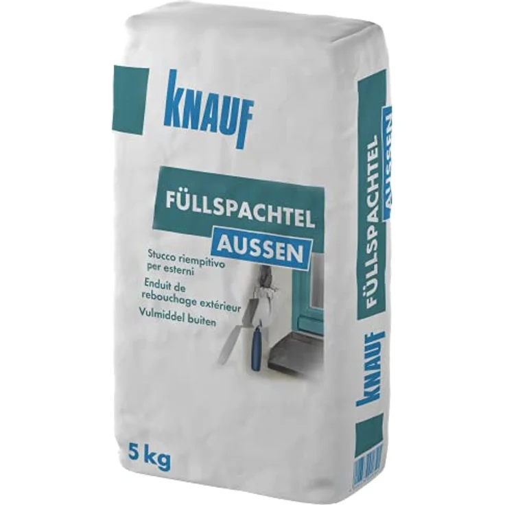 Knauf Füll-Spachtel Außen, 5-kg, universal einsetzbarer Außen-Spachtel, einsetzbare Außen-Spachtelmasse zum Ausbessern und Verfugen, extra beschädigungsresistent und witterungsbeständig – Bild 2