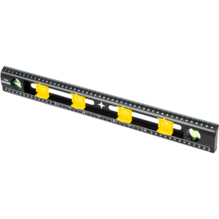 C.K Tools Elektriker-Wasserwaage 500 mm, 3-in-1 mit Lineal, 4 verstellbaren Markierschiebern und Doppel-Skala – Bild 2