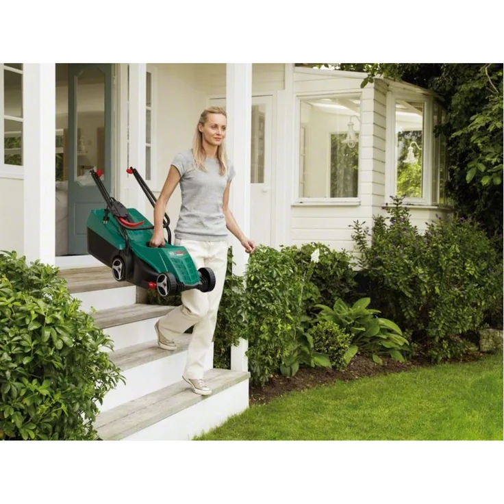 Bosch Home and Garden Rasenmäher ARM 32, 31 l Grasfangkorb, Karton - 1200 Watt, 32 cm Schnittbreite, 20-60 mm Schnitthöhe – Bild 2
