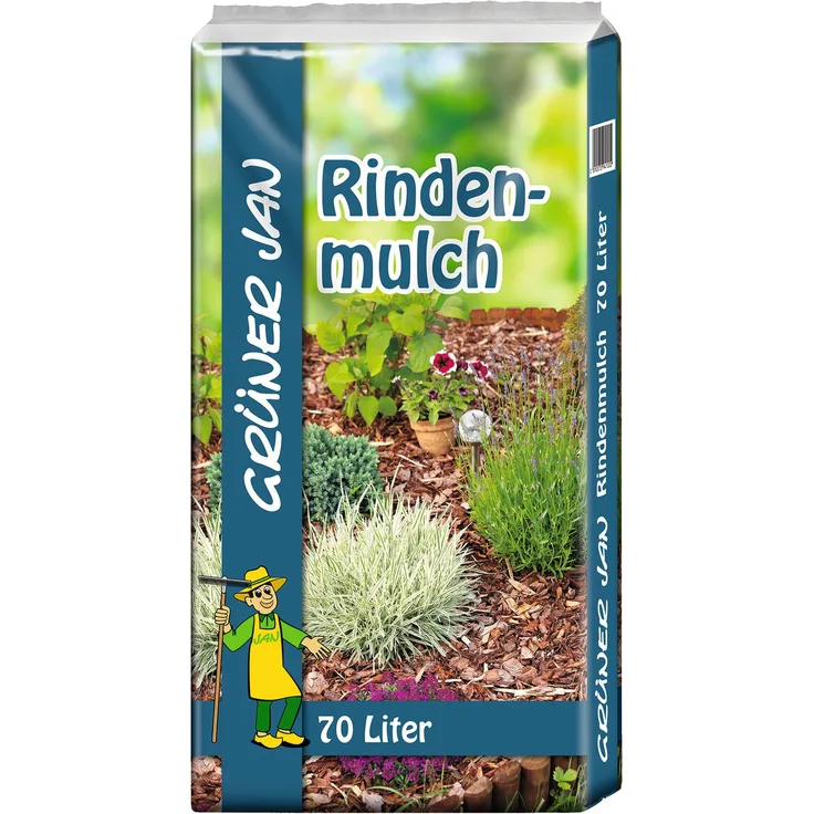 BURI Rindenmulch 70 Liter Gartenmulch Rinde Borke Bodenabdeckung