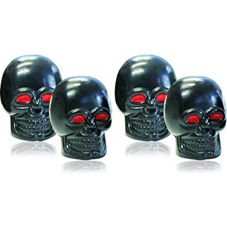 Foliatec Ventilkappen AirCaps Skull schwarz 4 Stück