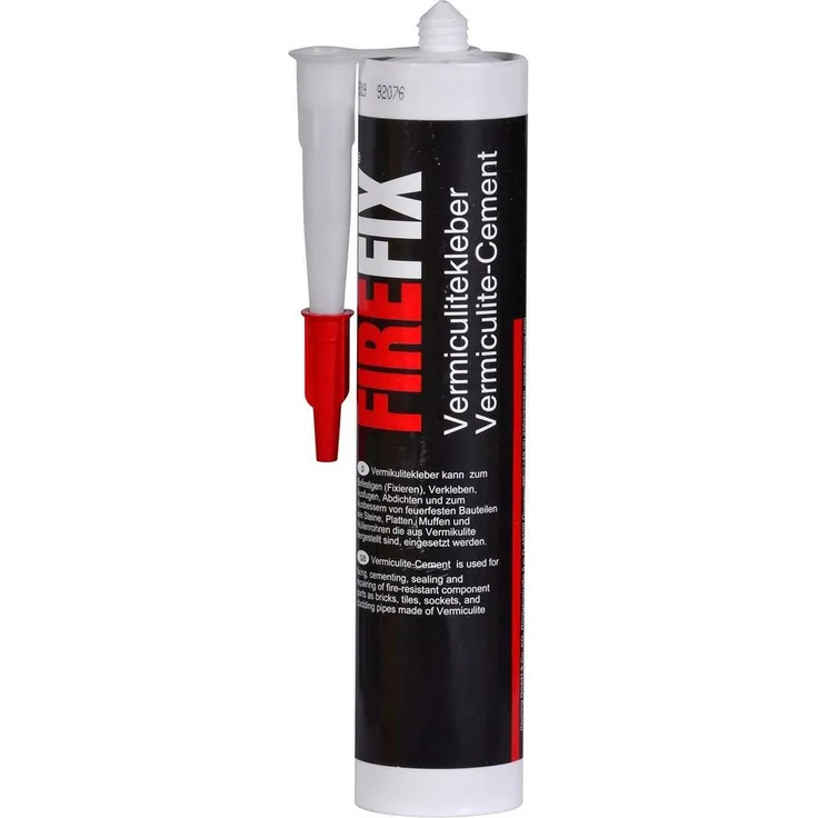 Firefix Schamottekleber, 310 ml Kartusche, feuerfest bis 1.000 °C für Vermiculite-Platten