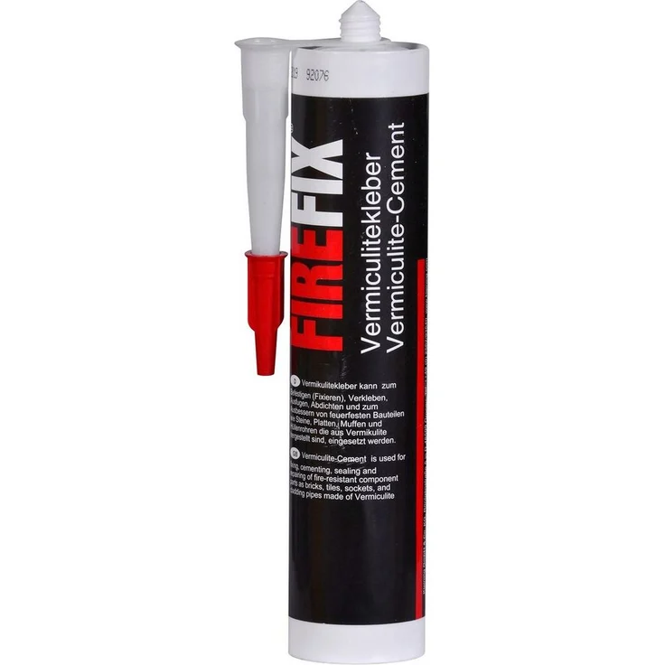 Firefix Schamottekleber, 310 ml Kartusche, feuerfest bis 1.000 °C für Vermiculite-Platten