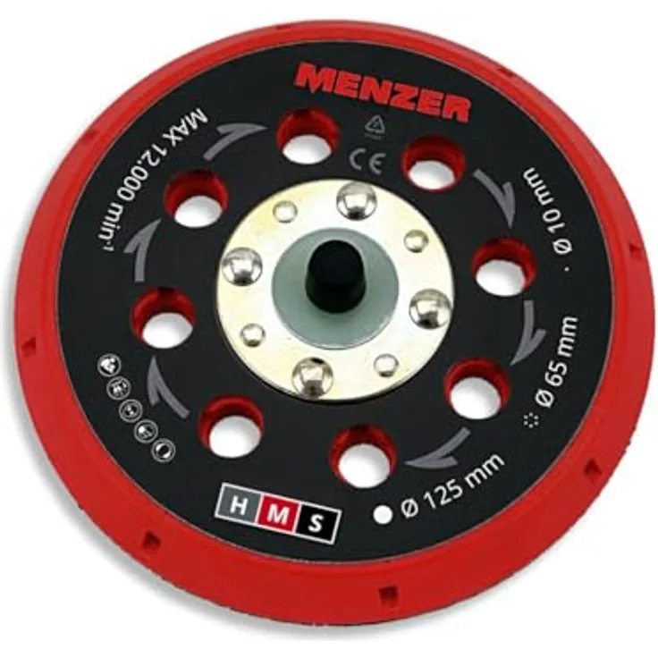 MENZER Multi-Loch-Schleifteller 125 mm Medium für ETS 125 5.0 und 2.5, Schleifmaschinen-Zubehör mit hoher Absaugleistung