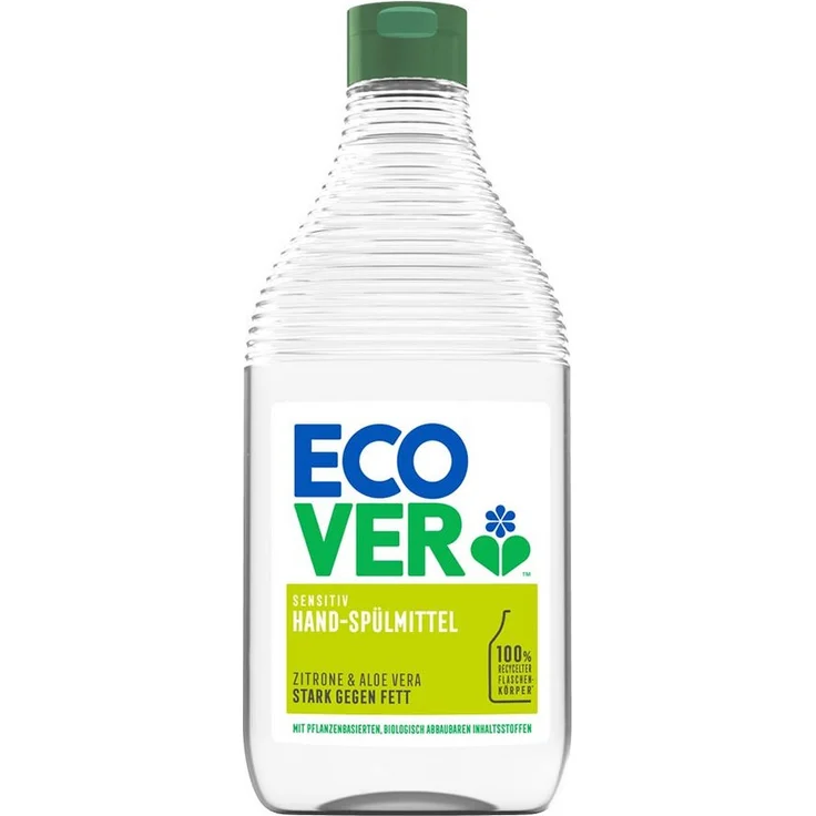 Ecover Hand-Spülmittel Zitrone & Aloe Vera, biologisch abbaubares Geschirrspülmittel, 450ml