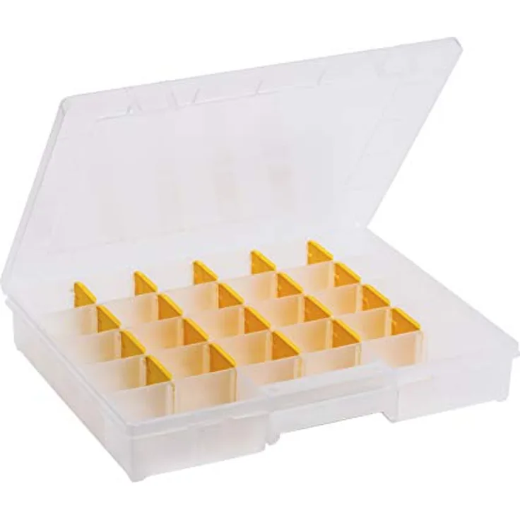 Allit 457234 EuroPlus Basic 37/7-20 Sortimentskasten, Transparent/Gelb