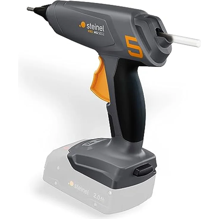 Steinel Akku-Heißklebepistole MobileGlue 5011, kabellose Klebepistole, 18V CAS Akku-System, inkl. 3 Klebesticks 11 mm, 130°C/200°C – Bild 1