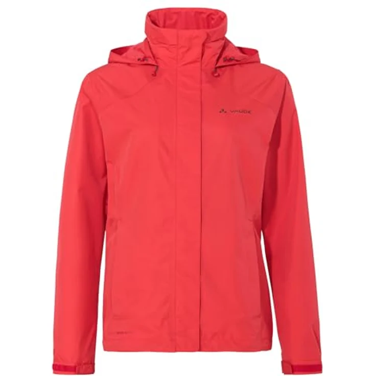Vaude Escape Bike Light Jacket, wasserdichte Damen Velojacke mit Kapuze, atmungsaktiv, rot, Größe 38 – Bild 1