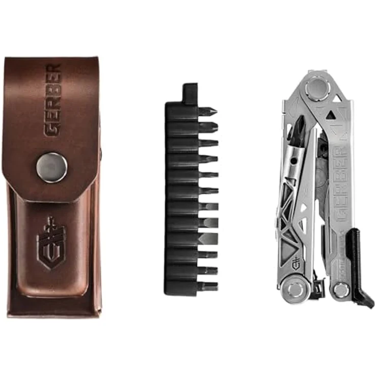 Gerber Multifunktionswerkzeug mit Leder-Scheide und Bit-Set, Center-Drive Plus, 30-001599 – Bild 2