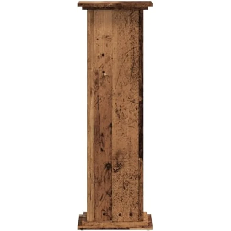 vidaXL Pflanzenständer Altholz-Optik, stabiler Blumenständer aus Holzwerkstoff, 33x33x100 cm, max. Belastbarkeit 60 kg – Bild 5