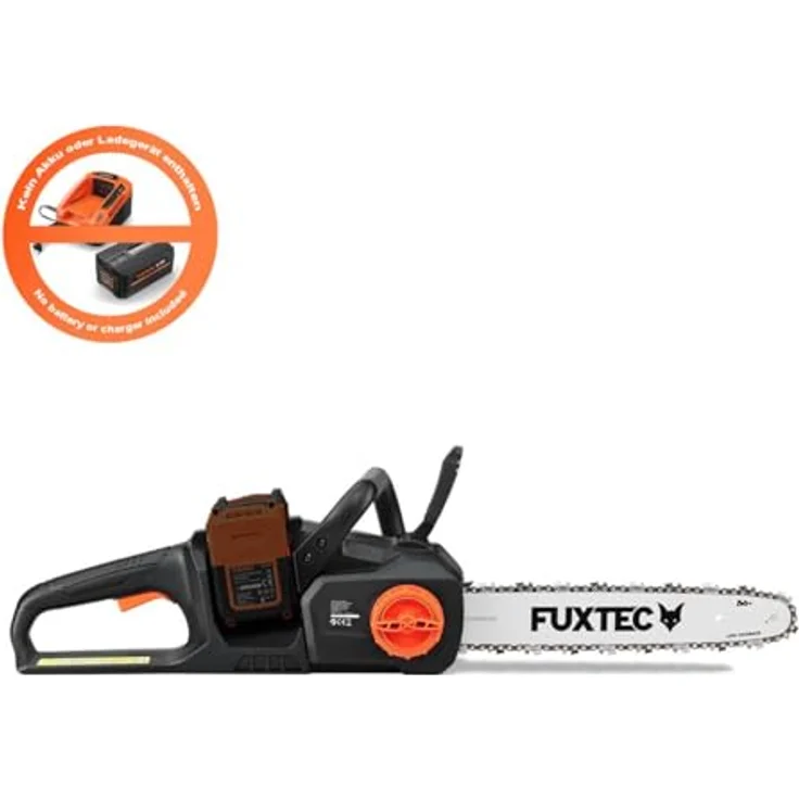 FUXTEC 2x20V Kettensäge FX-E2KS, Akku-Kettensäge mit 35 cm Schwertlänge und bürstenlosem Motor – Bild 2