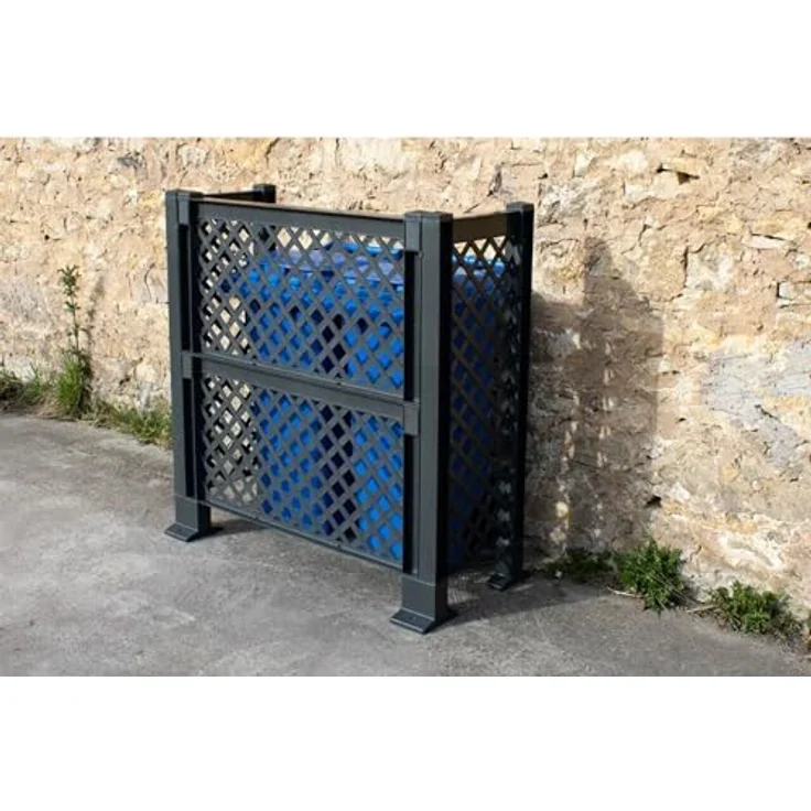 KHW Spalier, Sichtschutz für Mülltonen, 110x49x119 cm, robust und wetterfest, grün – Bild 4