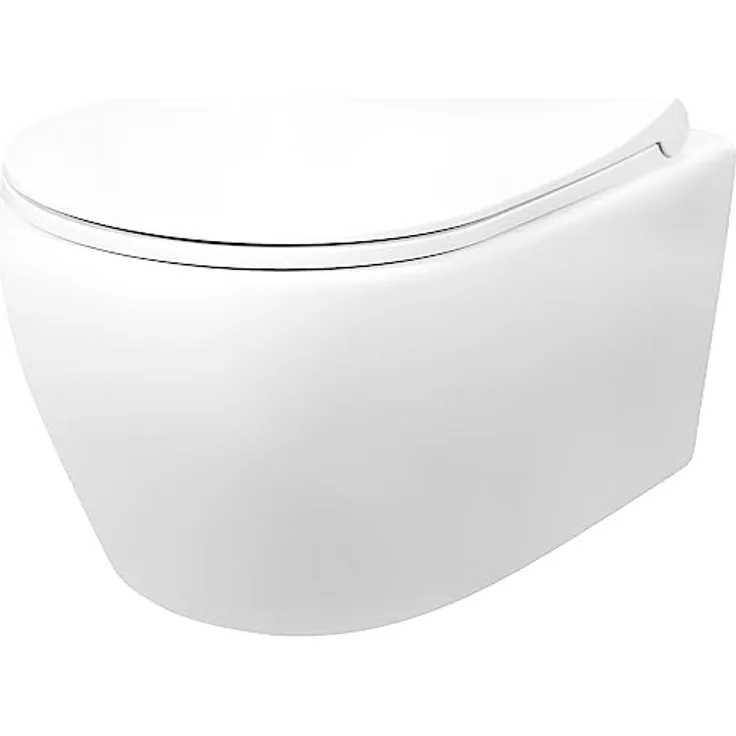 Spülrandloses Wand Hänge WC Spülrandlos Toilette Bidet Taharet Rimless Taharet WC + Deckel