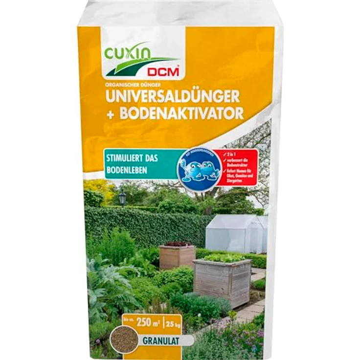 Cuxin Universaldünger und Bodenaktivator, 25 kg 250 m² – Bild 2