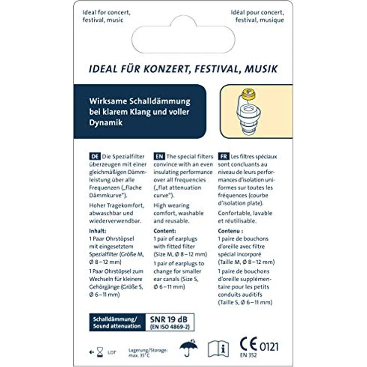 Ohropax Music - Gehörschutz Ohrstöpsel für Konzerte, Festival, Musik, Disco und Party, 1er Pack (1 x 30 g) – Bild 2