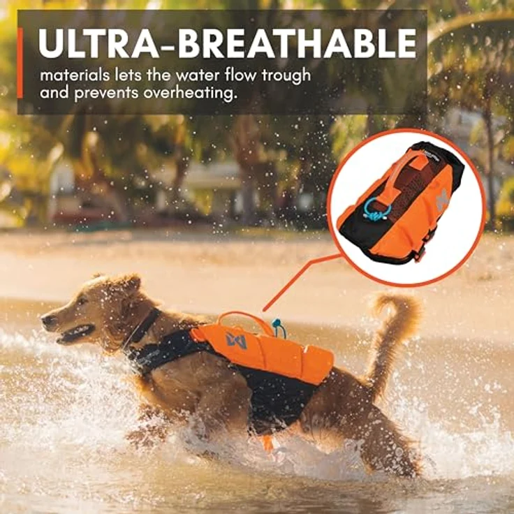 Non-Stop Dogwear Protector Life Jacket (2), Hundeschwimmweste mit atmungsaktiver Konstruktion und optimalem Auftrieb, Schwarz – Bild 4