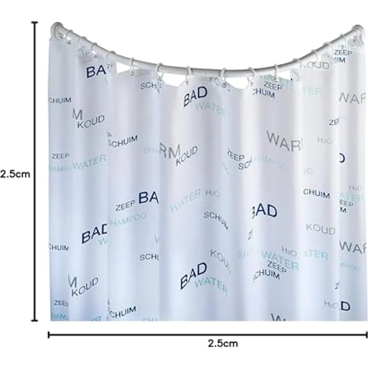WENKO Rundduschstange für Eckduschen, robuste Aluminiumkonstruktion für 80 x 80 cm und 90 x 90 cm, einfache Montage – Bild 10