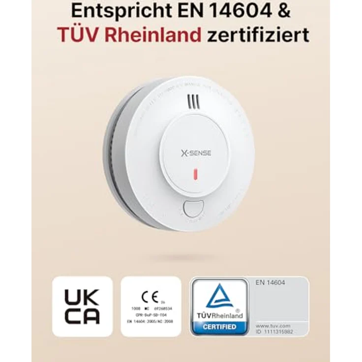 X-Sense SD19-MN61, Smart Rauchmelder mit 10-Jahres-Batterie und App-Verbindung, 6 Stück – Bild 2