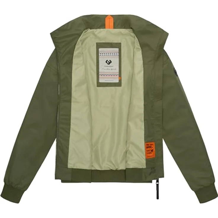 Ragwear Goona, Damen Bomberjacke, wasserdicht und winddicht, oversized Passform, Grün, 6XL – Bild 5