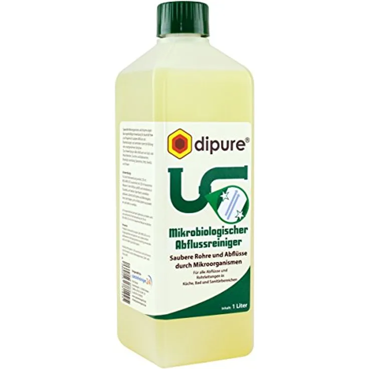 dipure Mikrobiologischer Abflussreiniger - 1 Liter Flasche (Abfluss-Frei, Rohrreiniger)