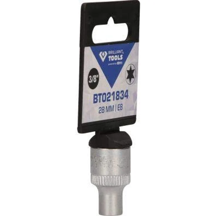 Brilliant Tools Torx-E-Stecknuss E8, 3/8" Innenvierkant-Antrieb, Chrom-Vanadium-Stahl, 28 mm Länge, matt verchromt – Bild 9