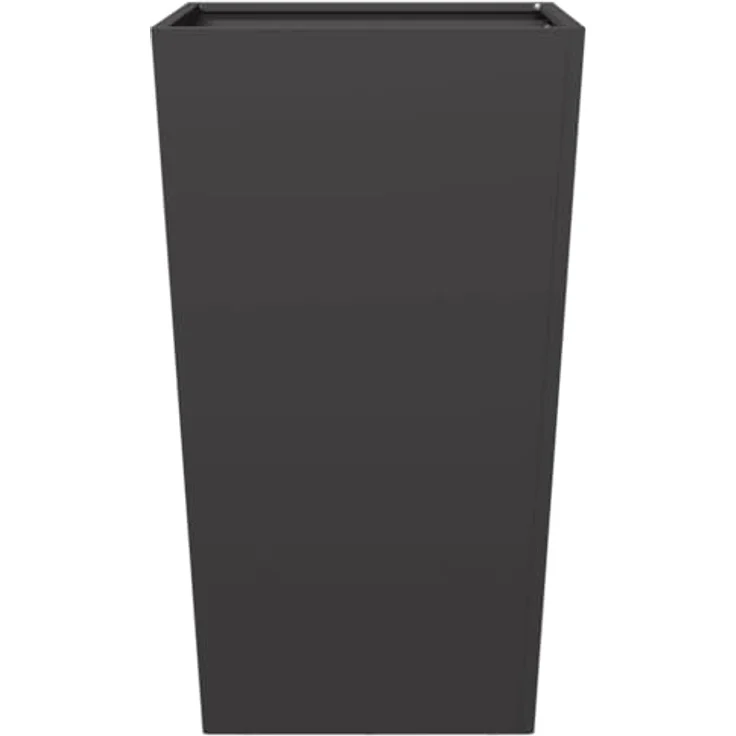 vidaXL Pflanzkübel Schwarz 45x45x75 cm Stahl, rostbeständig und strapazierfähig – Bild 4