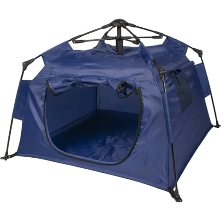 Duvo+ Pop Up Zelt für Haustiere blau L - 100x100x70cm - Pop-up Zelt für Haustiere