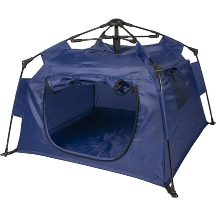 Duvo+ Pop Up Zelt für Haustiere blau L - 100x100x70cm - Pop-up Zelt für Haustiere