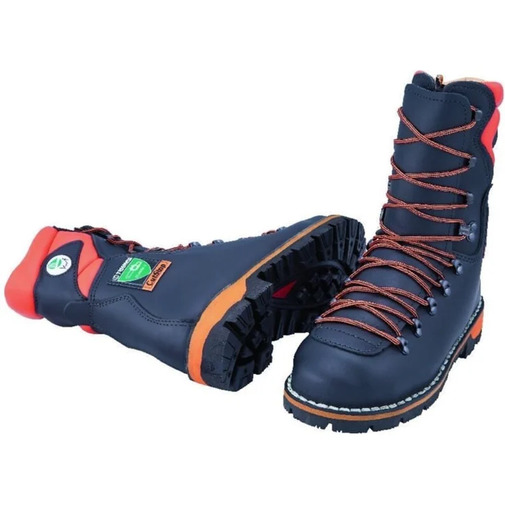 EIBE Forstsicherheitsstiefel Kl. 2, S3, Größe 43, Schnittschutz, Schwarz – Bild 1