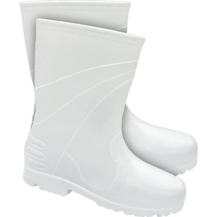 Lemigo Damen Winter Gummistiefel gefüttert weiß Arbeitsschuh wasserdicht – Bild 1
