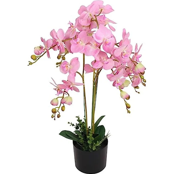vidaXL Künstliche Orchidee mit Topf 75 cm Rosa – Bild 4