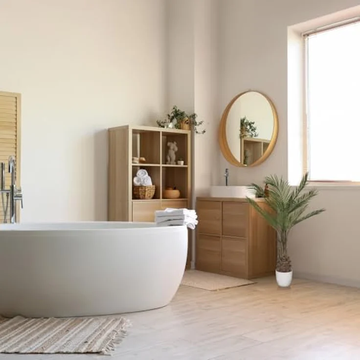 hjh OFFICE Kunstpflanze Drachenbaum Dracaena 120 cm, künstlich, realistisches Aussehen, allergikerfreundlich, weißer Topf – Bild 4