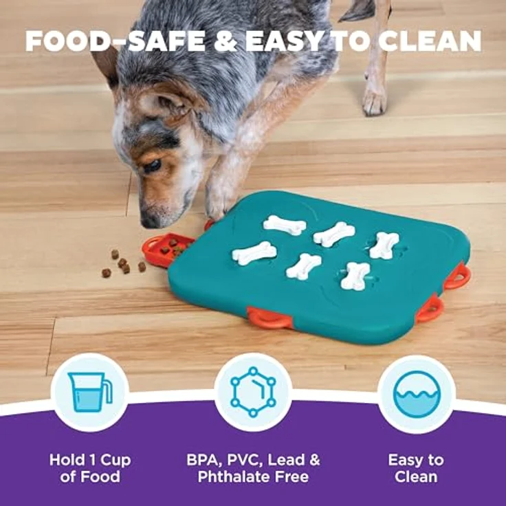 Outward Hound Nina Ottosson Dog Casino Puzzle Spielzeug, Stufe 3 Intelligenzspielzeug für Hunde, Leckerli-Spender aus robusten Materialien – Bild 5