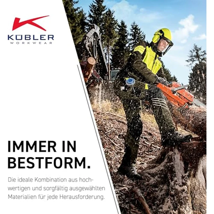 Kübler Forst Ultrashell Jacke 1750, ergonomische Arbeitsjacke mit reflektierenden Elementen und Mesh-Ventilation, Größe M – Bild 4