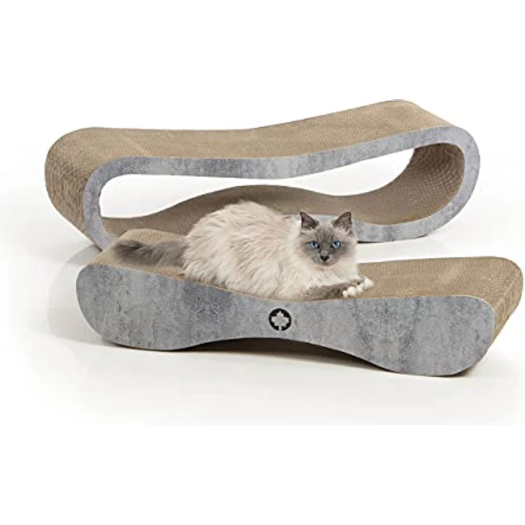 CanadianCat Company | MEGA SPARPACK XXL | Orbit und Sattelite 2.0 im Set | betonoptik | mit Katzenminze | Qualitäts-Pappe | 2 Kratzmöbel/Kratzbretter – Bild 1